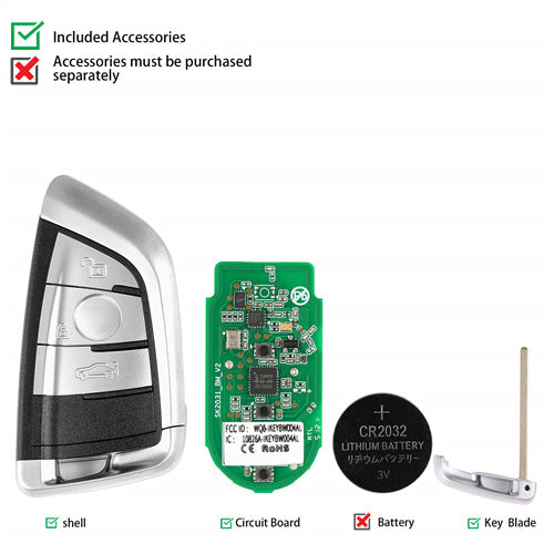 AUTEL IKEYBW003AL 3 Button Key for BMW - Automotive Diagnostic