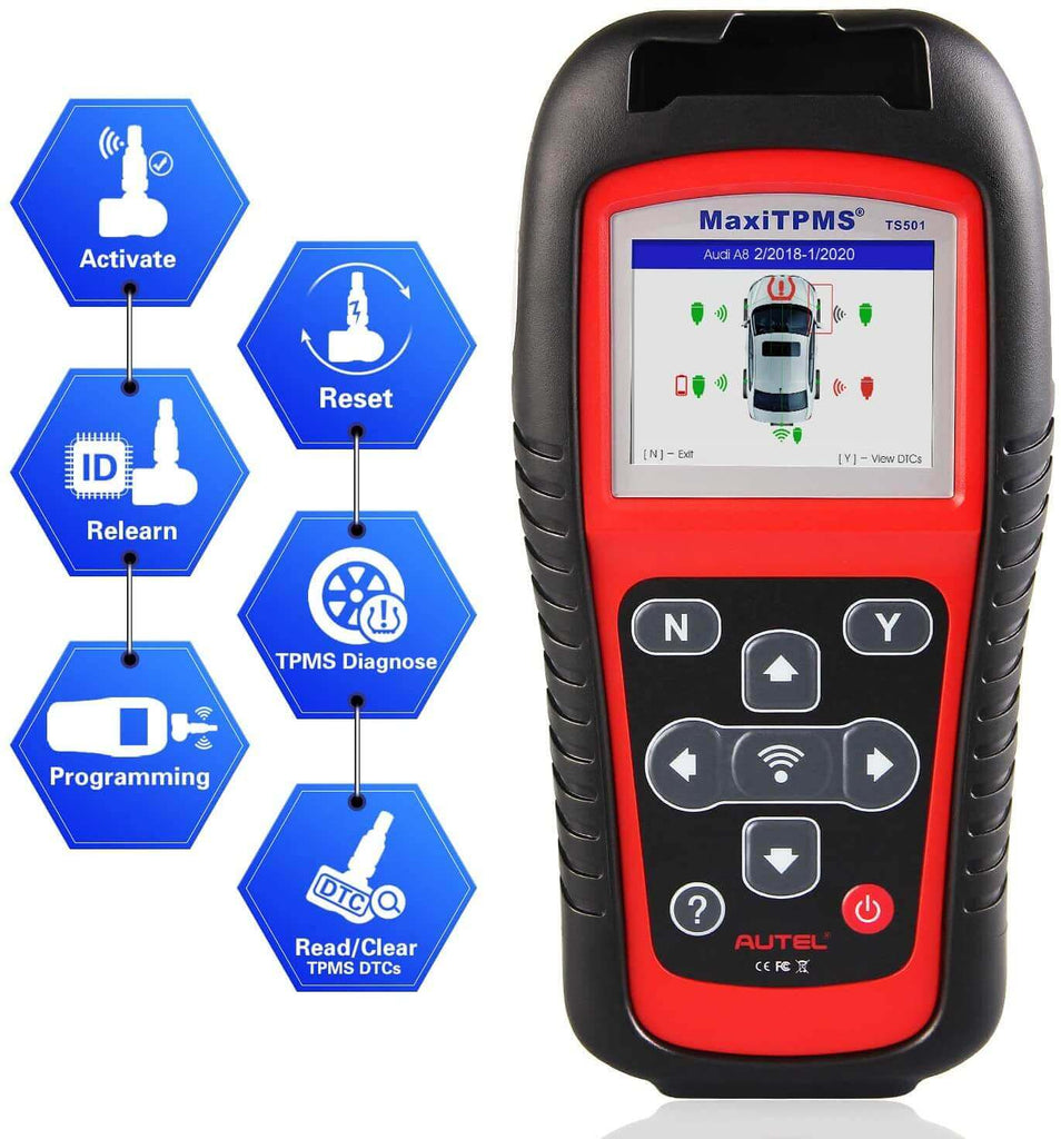 Autel MaxiTPMS TS508 Tire Pressure Sensor Scanner TPMS Programmable Decoder  Tool for sale online