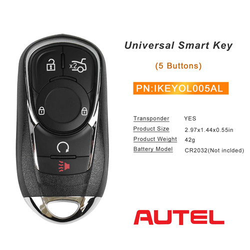 AUTEL IKEYOL005AL 5 Buttons 315/433 MHz