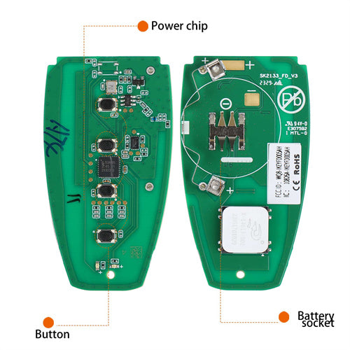 AUTEL IKEYFD004AH 4 Buttons 868/915 MHz