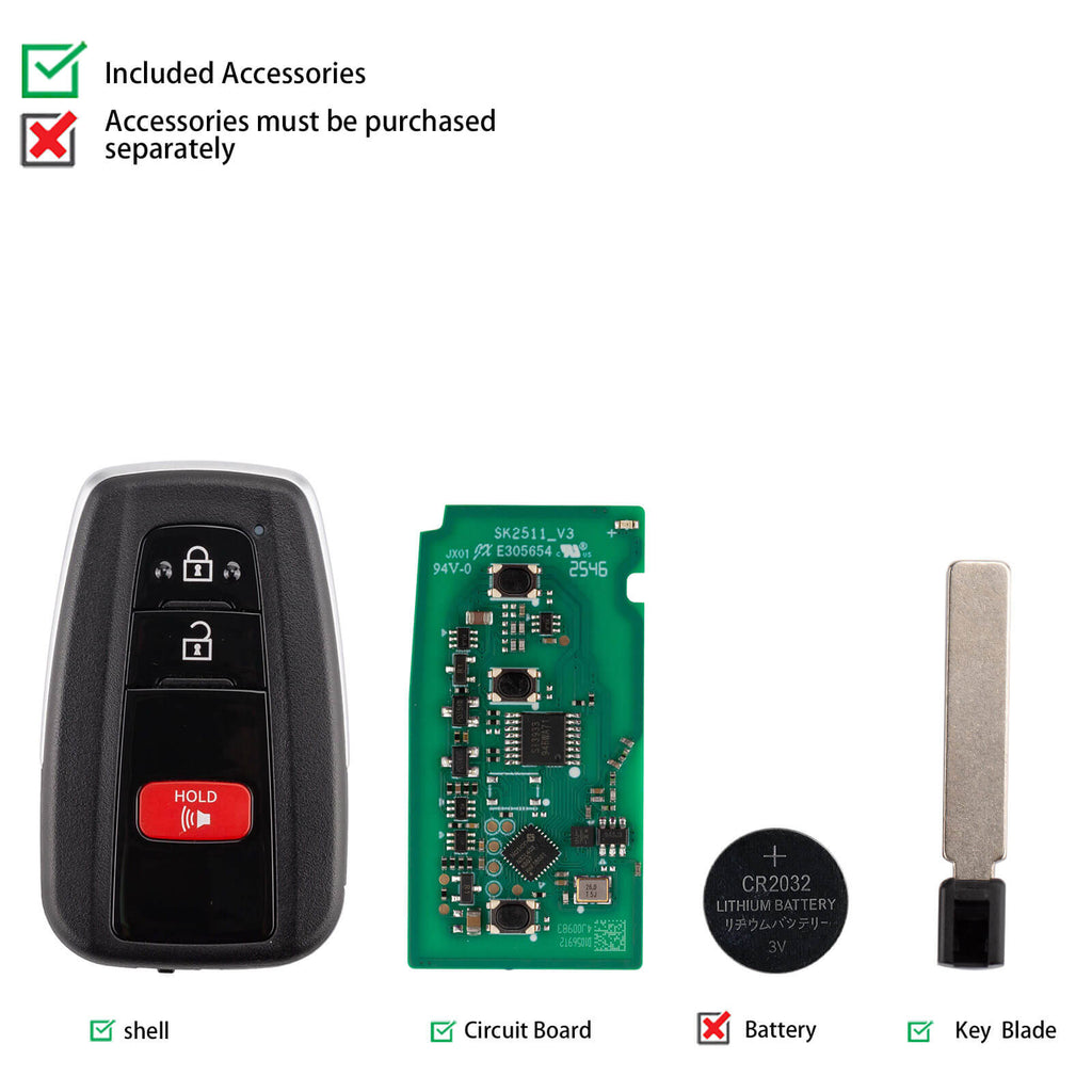 [New Arrivals] AUTEL IKEYTY003AL 3 Buttons 315/433 MHz for Toyota 4D & 8A 1 PC/ 5 PCs/ 10 PCs - Automotive Diagnostic