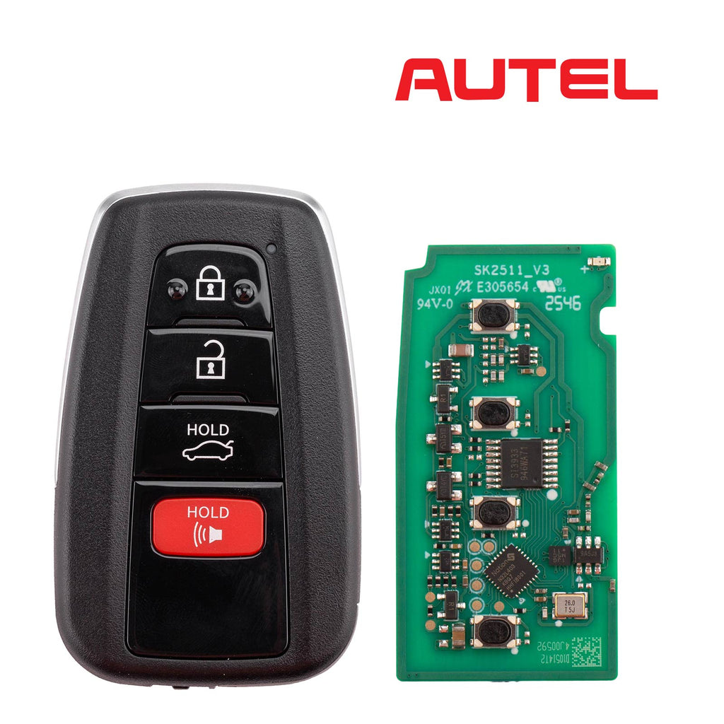 [New Arrivals] AUTEL IKEYTY004AL Remote Key 4 Buttons for Toyota 4D&8A 1 PC/ 5 PCs/ 10 PCs - Automotive Diagnostic