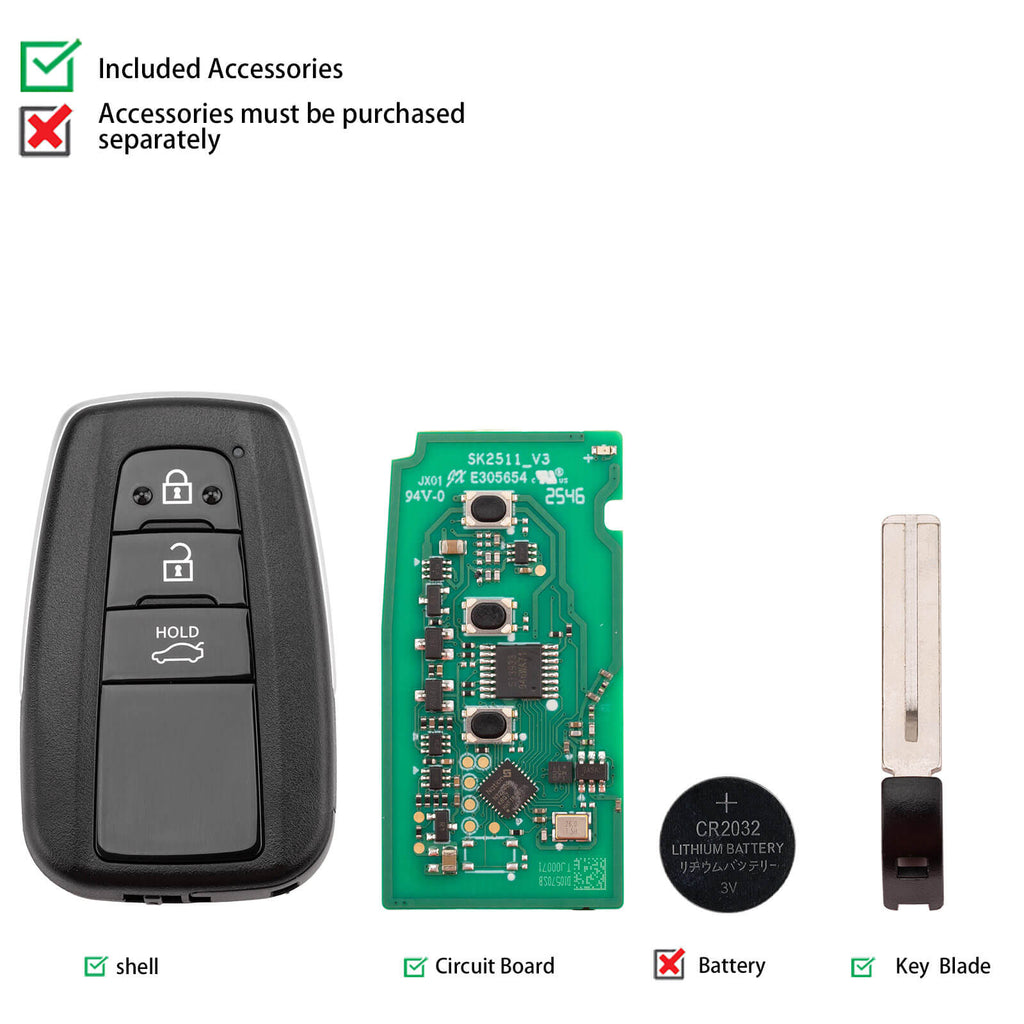 [New Arrivals] Autel IKEYTY003BL Remote Key 3 Buttons for Toyota 4D & 8A 1 PC/ 5 PCs/ 10 PCs - Automotive Diagnostic