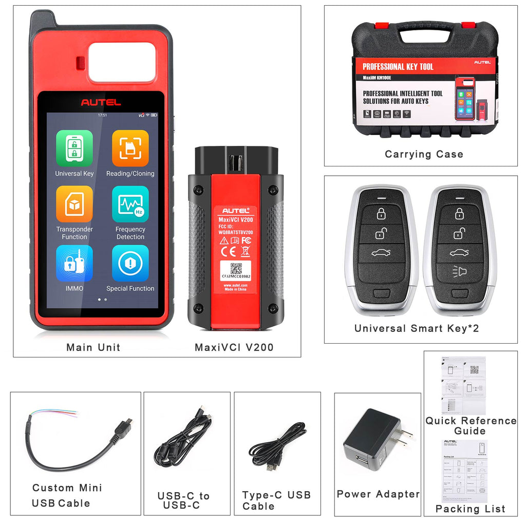 [UK/EU Ship] Autel MaxiIM KM100E Key Programmer Kit Universal Key/ IMMO Tool Built-in APB112 Auto VIN Scan Free Lifetime Update
