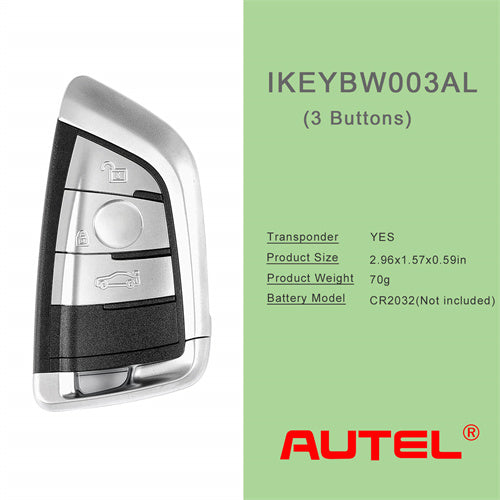 AUTEL IKEYBW003AL 3 Button Key for BMW - Automotive Diagnostic