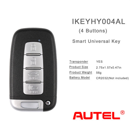 AUTEL IKEYHY004AL 4 Button Smart Universal Key for Hyundai