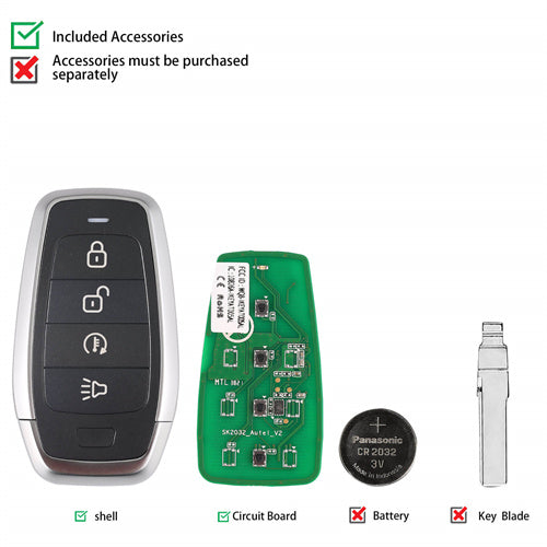 Autel IKEYAT004DL Independent 4 Button Universal Smart Key