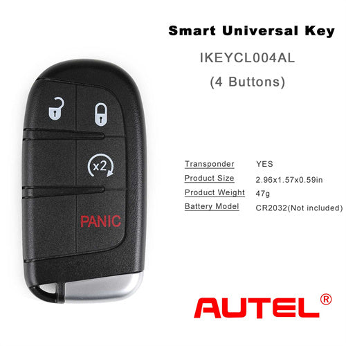 AUTEL IKEYCL004AL 4 Buttons Smart Universal Key for Chrysler