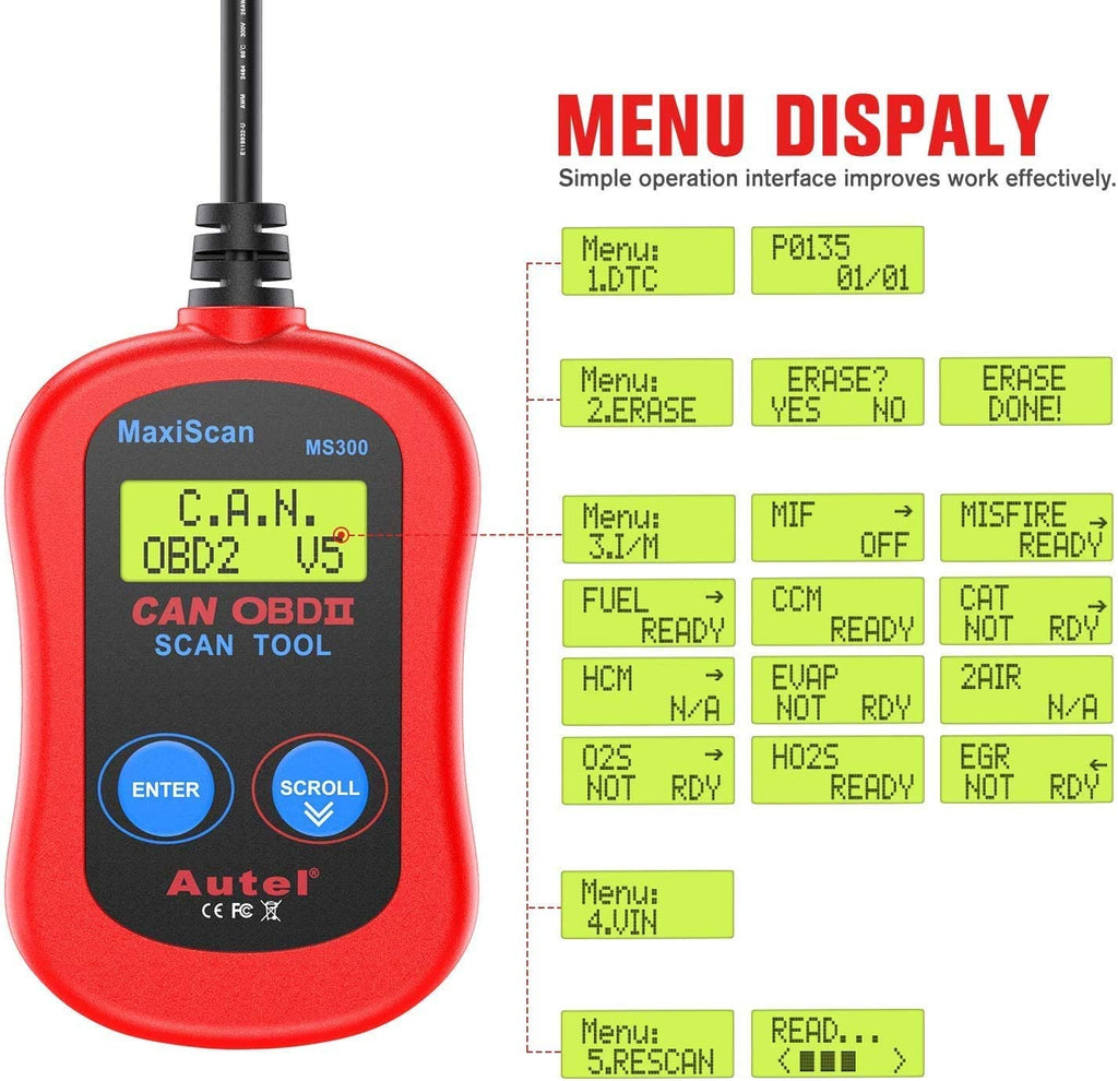 Autel MS300 Universal OBD2 Scanner